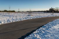 Canadian Road Landscape Winter Day 001