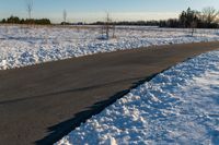 Canadian Road Landscape Winter Day 003