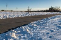 Canadian Road Landscape on a Winter Day