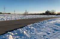 Canadian Road Landscape on a Winter Day