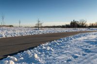 Canadian Road Landscape on a Winter Day