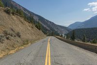 A Canadian Road Through Beautiful Mountains and Nature