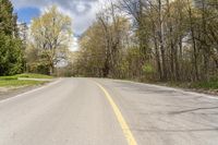 Canadian Road Surrounded by Trees and Vegetation 002