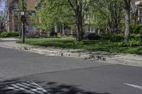 a row of houses line a city street and sidewalk with bricks placed in the middle of it