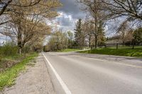 Canadian Rural Landscape: Tree-Covered Road in Ontario, Canada