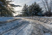 Canadian Snow: Residential Street Covered in Snow