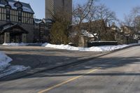 Canadian Suburb Urban Design with Clear Sky