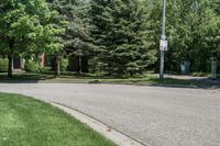 Canadian Suburban Road in Residential Area of Toronto