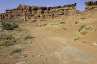 Canyonlands in USA: Clear Sky and Red Rock Landscape