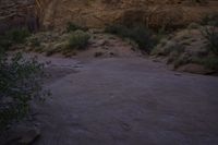 a man standing at the edge of a mountain, looking out towards a desert area