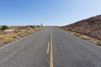 Canyonlands Utah Landscape and Straight Road