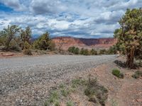 Capitol Reef Landscape: Gravel and Sand Streets