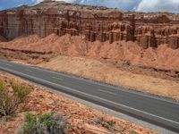 Capitol Reef Road in USA: Driving Through Clouds and Nature