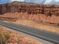 Capitol Reef Road in USA: Driving Through Clouds and Nature