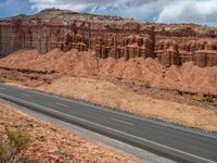 Capitol Reef Road in USA: Driving Through Clouds and Nature