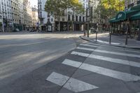 Charming Buildings and City Streets with Pedestrians