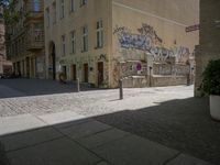 Berlin's Charming Residential Area with Cobblestone Streets
