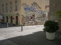 Berlin's Charming Residential Area with Cobblestone Streets