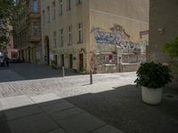 Berlin's Charming Residential Area with Cobblestone Streets