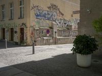 Berlin's Charming Residential Area with Cobblestone Streets