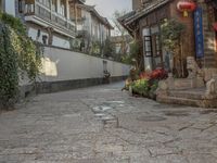 Charming Village in Yunnan with Cobblestone Roads