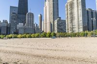 Chicago City Road under a Clear Sky