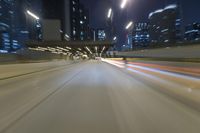 Chicago Cityscape: Night Skyline Illuminated by Artificial Lights