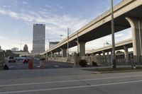 Cityscape of Chicago, Illinois, USA with Urban Infrastructure and Skyway