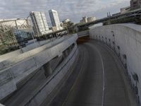 Straight Road and Bridge in Chicago, Illinois