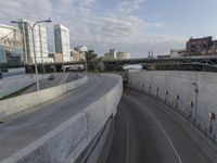 Straight Road and Bridge in Chicago, Illinois