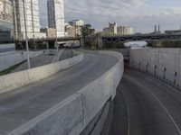 Straight Road and Bridge in Chicago, Illinois