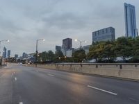 Chicago, Illinois: Urban Cityscape on a Wet Street