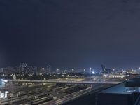 Chicago Night Skyline: Aerial View of the City at Night