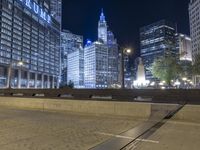 Chicago Night Skyline in the USA