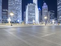 Chicago Night Skyline in the USA