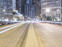 Chicago Night View of Skyscrapers and Architecture 001