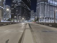 Chicago Night View of Skyscrapers and Architecture