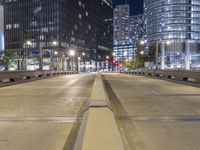 Chicago Night View of Skyscrapers and Architecture