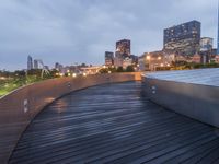 Chicago Nighttime: Cityscape Reflecting in the Water