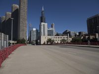 Chicago Skyline: Clear Sky Day in the City