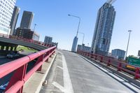 Chicago Skyline at Daytime with Urban Transportation and Skyscrapers