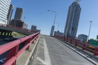 Chicago Skyline at Daytime with Urban Transportation and Skyscrapers