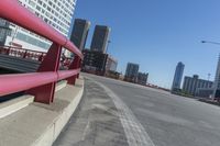 Chicago Skyline at Daytime with Urban Transportation and Skyscrapers
