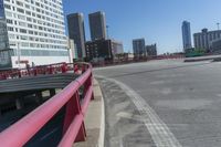 Chicago Skyline at Daytime with Urban Transportation and Skyscrapers