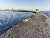 Chicago Skyline in Illinois: Coastal Sunset View