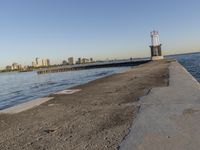 Chicago Skyline in Illinois: Coastal Sunset View