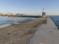 Chicago Skyline in Illinois: Coastal Sunset View