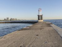 Chicago Skyline in Illinois: Coastal Sunset View