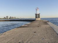 Chicago Skyline in Illinois: Coastal Sunset View