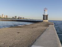 Chicago Skyline in Illinois: Coastal Sunset View